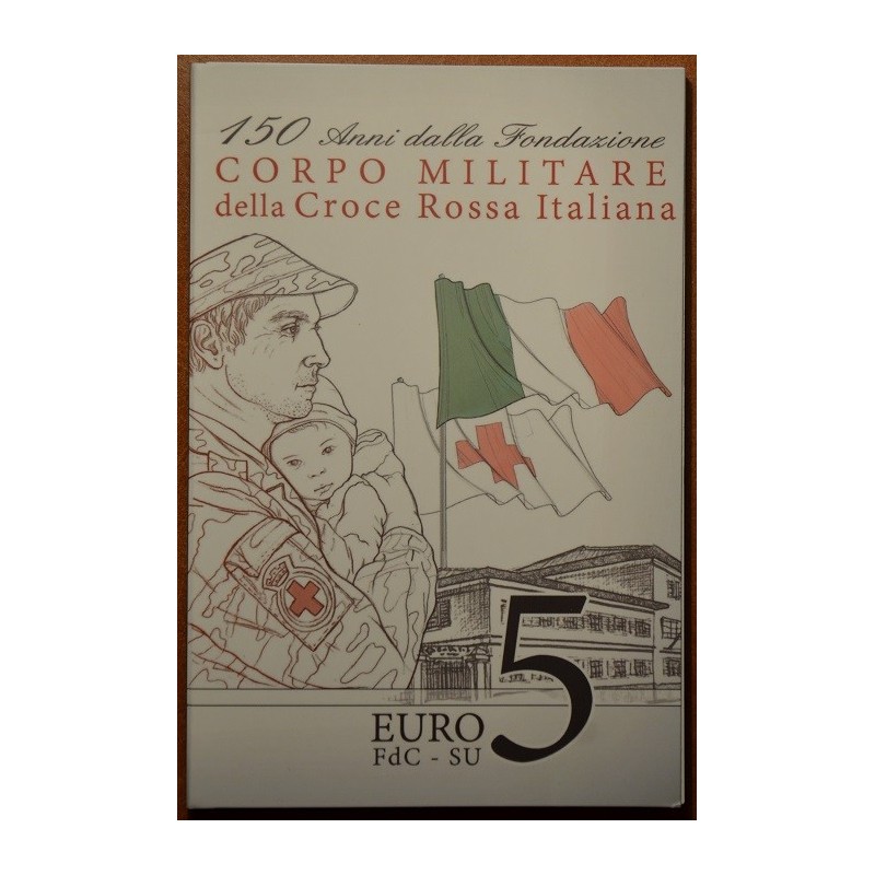Euromince mince 5 Euro Taliansko 2016 - Červený kríž (BU karta)
