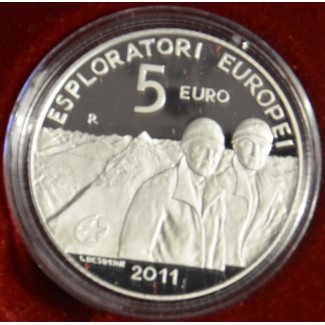 eurocoin eurocoins 5 Euro San Marino 2011 - European explorers (Proof)