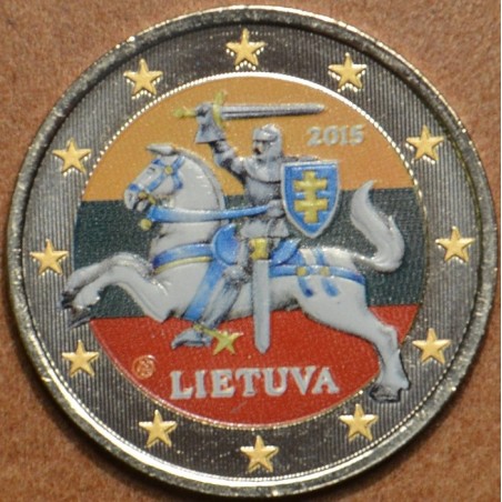 eurocoin eurocoins 2 Euro Lithuania 2015 V. (colored UNC)