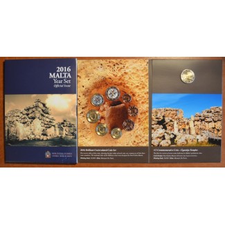 Euromince mince 9 dielna sada mincí Malta 2016 s pamätnou 2 Euro mi...