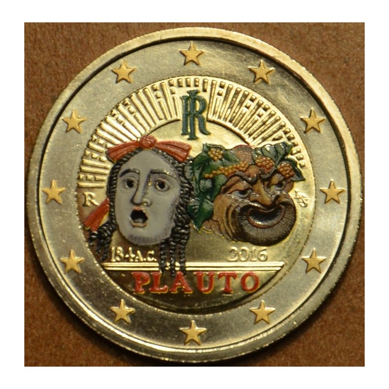 Euromince mince 2 Euro Taliansko 2016 - 2200. výročie úmrtia Plautu...