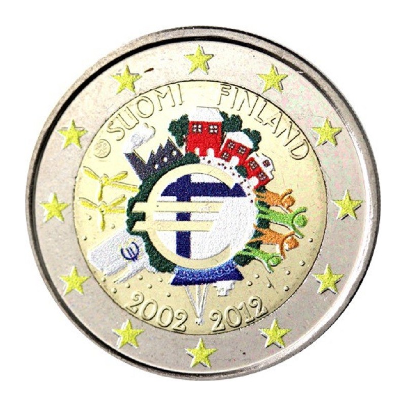 eurocoin eurocoins 2 Euro Finland 2012 - Ten years of Euro II. (col...