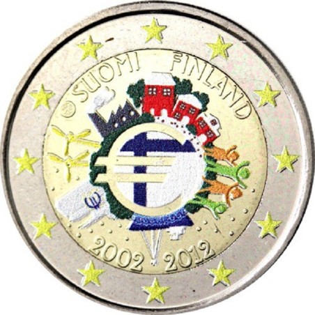 Euromince mince 2 Euro Fínsko 2012 - 10. výročia vzniku Eura II. (f...
