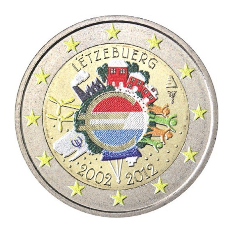 eurocoin eurocoins 2 Euro Luxembourg 2012 - Ten years of Euro II. (...