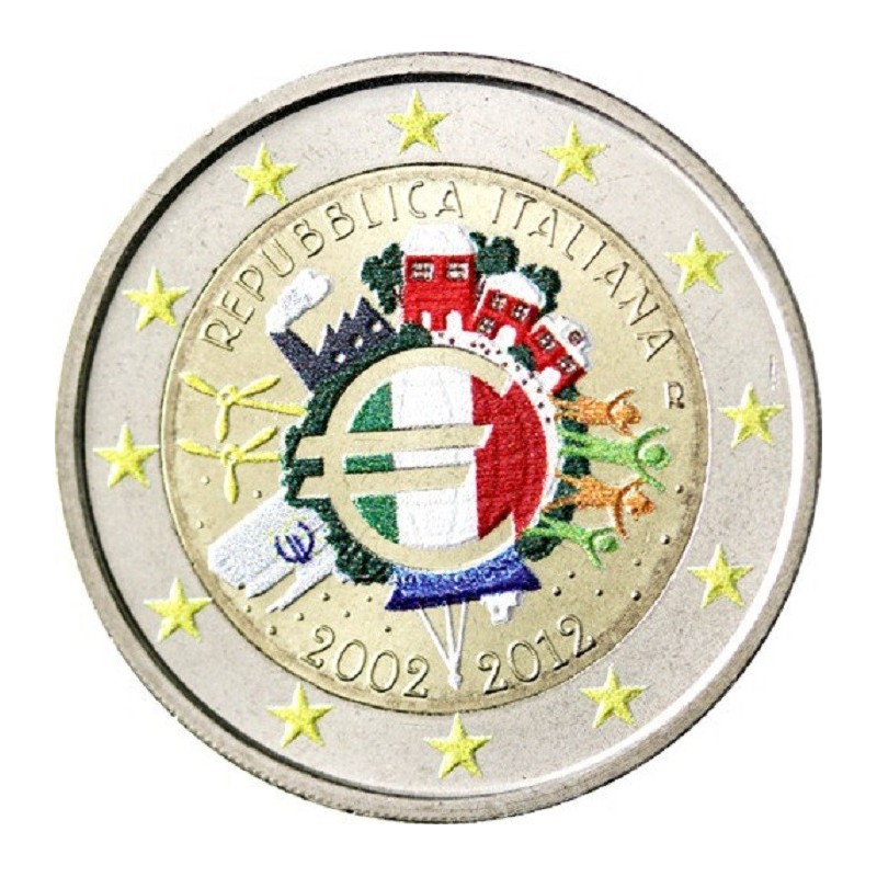 euroerme érme 2 Euro Olaszország 2012 - Az Euro 10. évfordulója II....
