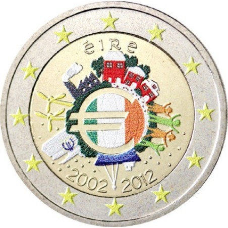 eurocoin eurocoins 2 Euro Ireland 2012 - Ten years of Euro II. (col...