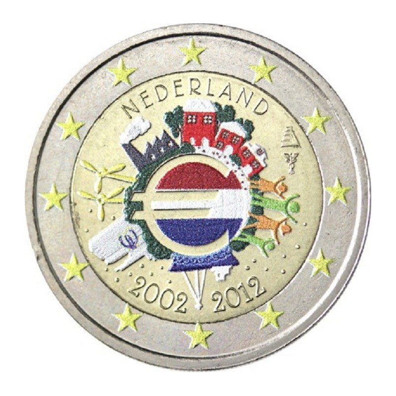 euroerme érme 2 Euro Hollandia 2012 - Az Euro 10. évfordulója II. (...