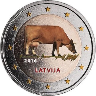 2 Euro Latvia 2016 - Latvian agricultural industry II. (colored UNC)