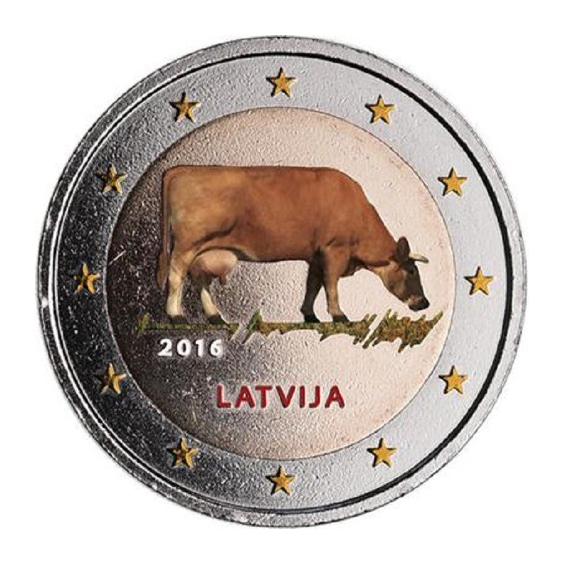 UNC Details about   Latvia 2016-2 Euro Comm Latvian Agricultural Industry 