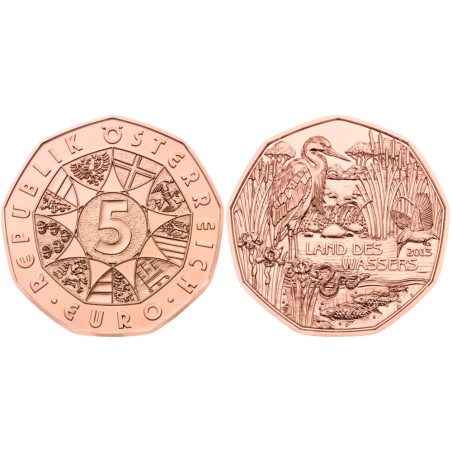 Euromince mince 5 Euro Rakúsko 2013 Land des Wassers (UNC)