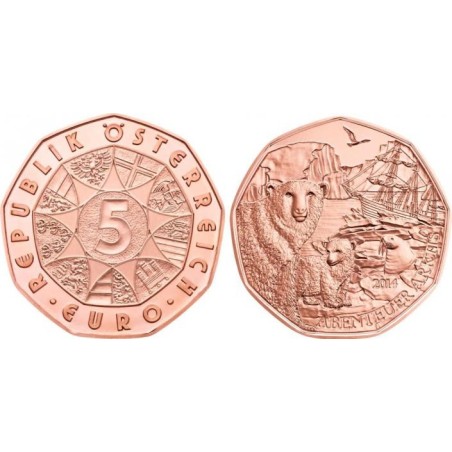 eurocoin eurocoins 5 Euro Austria 2014 Abenteuer Arktis (UNC)