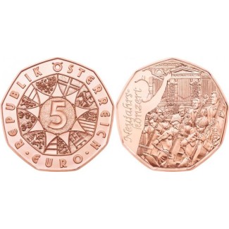 Euromince mince 5 Euro Rakúsko 2016 Neujahrskonzert (UNC)
