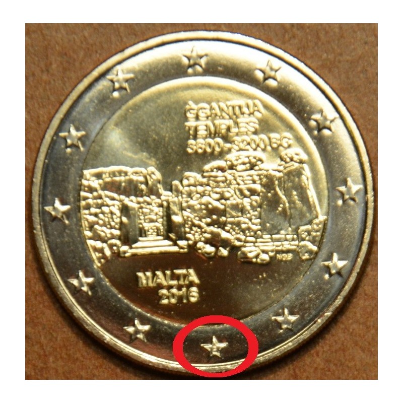 euroerme érme 2 Euro Málta 2016 \\"F\\" - Ggantija templomai (UNC)