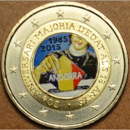 Euromince mince 2 Euro Andorra 2015 - 30. výročie stanovenia veku p...