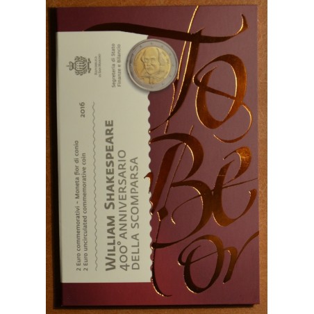 euroerme érme 2 Euro San Marino 2016 - Shakespeare halálának 400. é...
