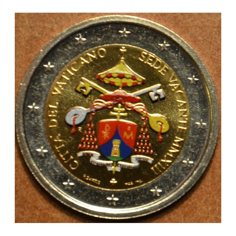 eurocoin eurocoins 2 Euro Vatican 2013 - Sede Vacante (colored UNC)