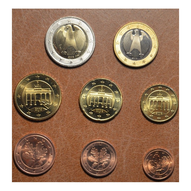 Euromince mince Sada 8 nemeckých mincí 2005 \\"G\\" (UNC)