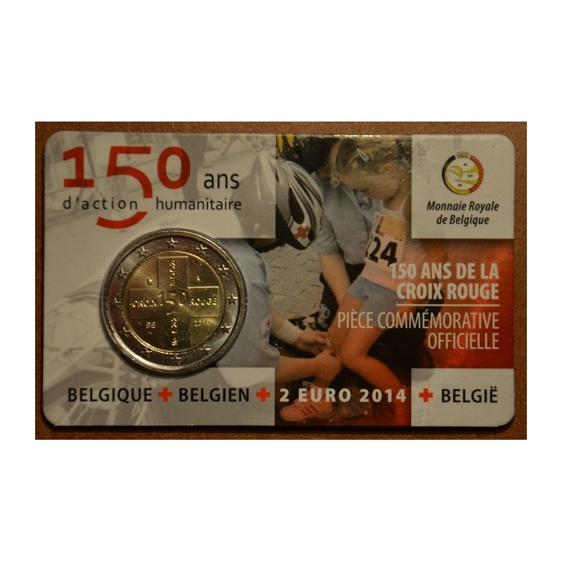 Euromince mince 2 Euro Belgicko 2014 - 150. výročie belgického Červ...