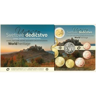 Euromince mince Súbor 8 Slovenských mincí 2016 Levoča, Spišský hrad