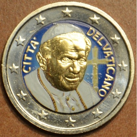 eurocoin eurocoins 2 Euro Vatican 2013 - Benedict (colored UNC)