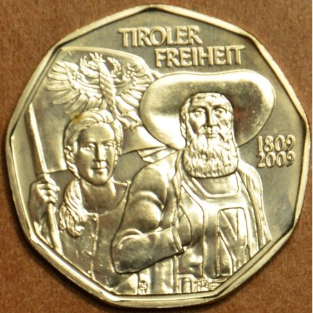 euroerme érme 5 Euro Ausztria 2009 Tiroler frei heit (UNC)