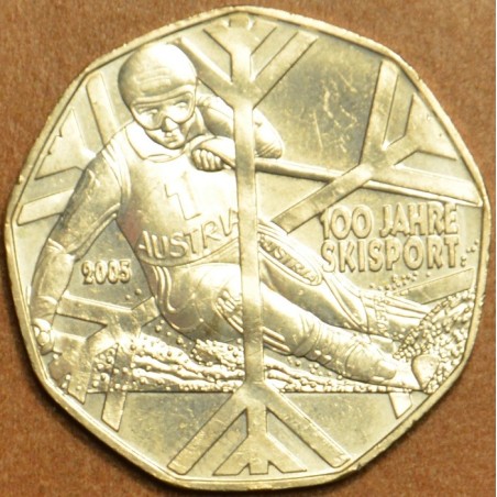 eurocoin eurocoins 5 Euro Austria 2005 - 100 Years of Skiing (UNC)
