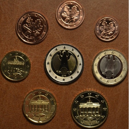 eurocoin eurocoins Germany 2014 \\"F\\" set of 8 eurocoins (UNC)
