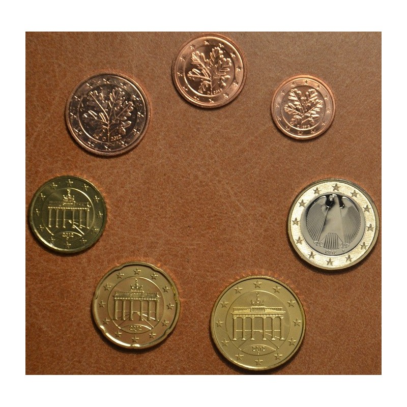 Euromince mince Sada 7 nemeckých mincí 2012 \\"J\\" (UNC)