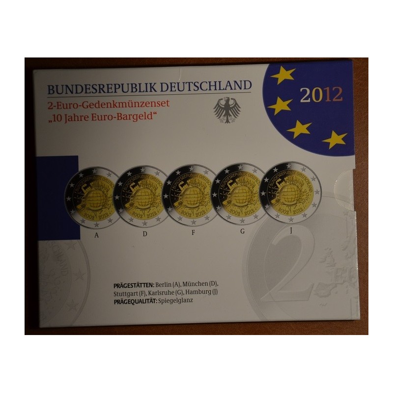 eurocoin eurocoins 2 Euro Germany 2012 - Ten years of Euro (Proof)