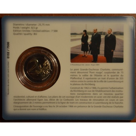 Euromince mince 2 Euro Luxembursko 2016 - Most veľkovojvodkyne Char...