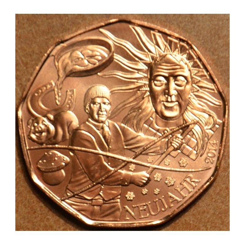 Euromince mince 5 Euro Rakúsko 2014 Dar šťastia (UNC)