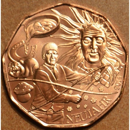 Euromince mince 5 Euro Rakúsko 2014 Dar šťastia (UNC)