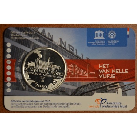 Euromince mince 5 Euro Holandsko 2015 Nellefabriek (UNC karta)