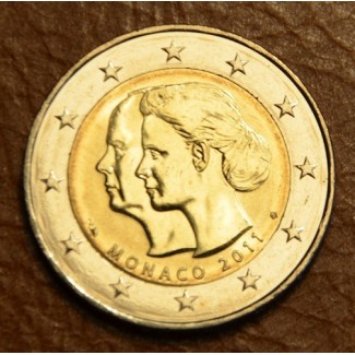 euroerme érme 2 Euro Monakó 2011 - Albert herceg és Charlene Wittst...
