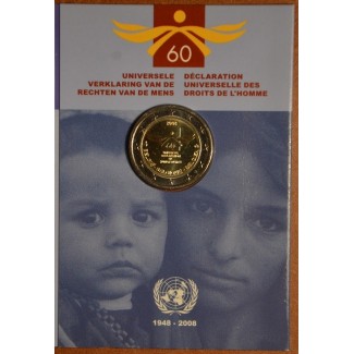 2 Euro Belgium 2008 - 60th anniversary of the Universal Declaration of Human Rights (BU card)