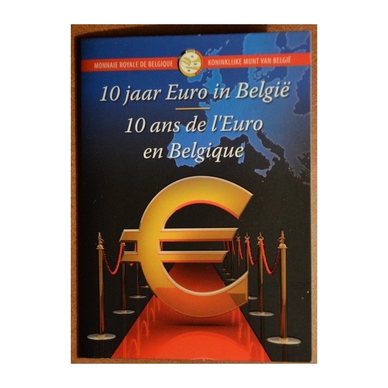 Euromince mince 2 Euro Belgicko 2012 - 10. výročia vzniku Eura (BU ...