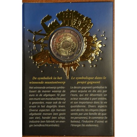 Euromince mince 2 Euro Belgicko 2012 - 10. výročia vzniku Eura (BU ...