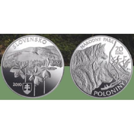 Euromince mince 20 Euro Slovensko 2010 - Národný park Poloniny (BU)