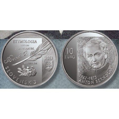 Euromince mince 10 Euro Slovensko 2012 - Anton Bernolák (BU)