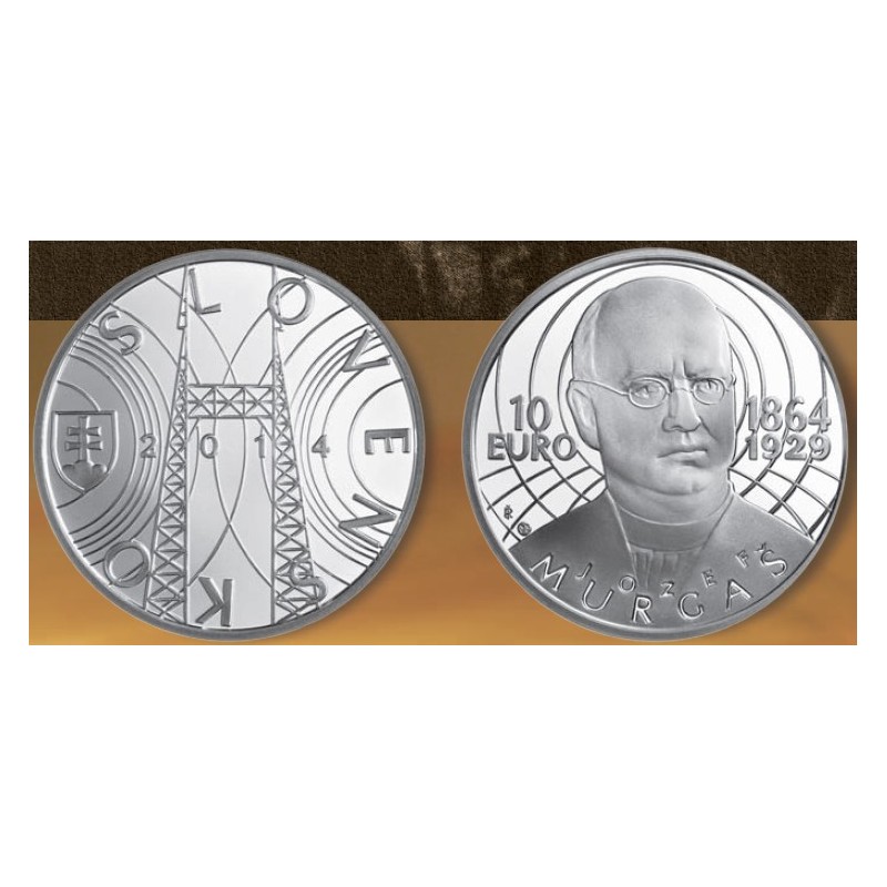 euroerme érme 10 Euro Szlovákia 2014 - Jozef Murgaš (BU)