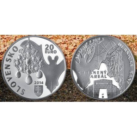 Euromince mince 20 Euro Slovensko 2014 - Chránený areál Dubnícke ba...