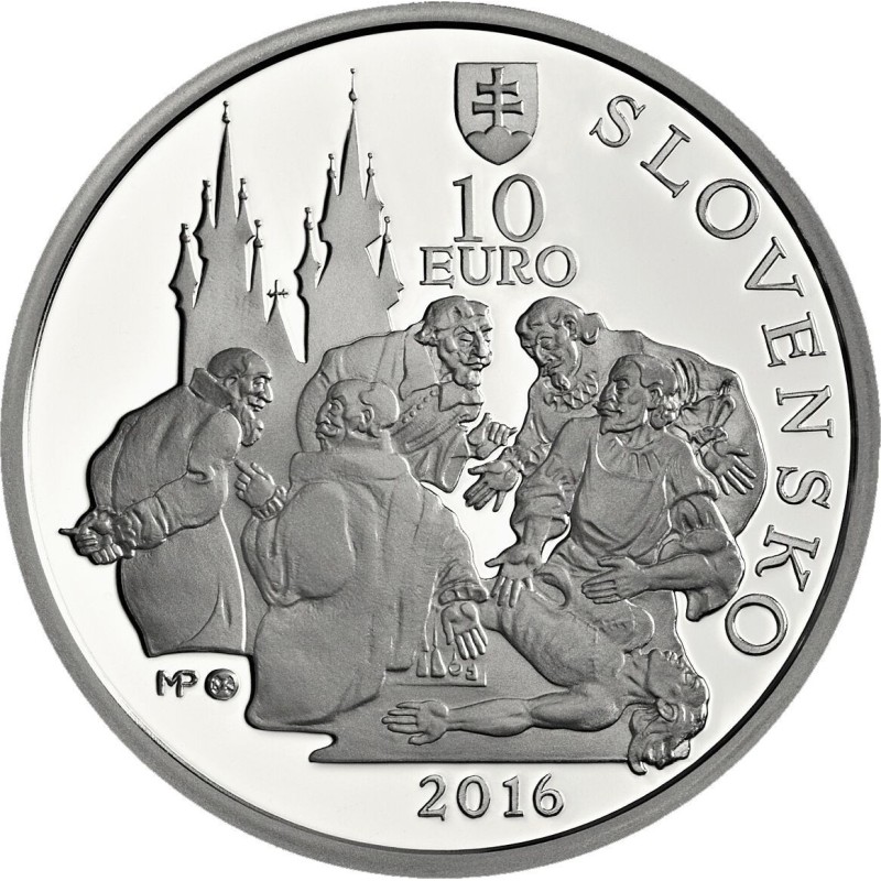 euroerme érme 10 Euro Szlovákia 2016 - Janus Jessenius (Proof)