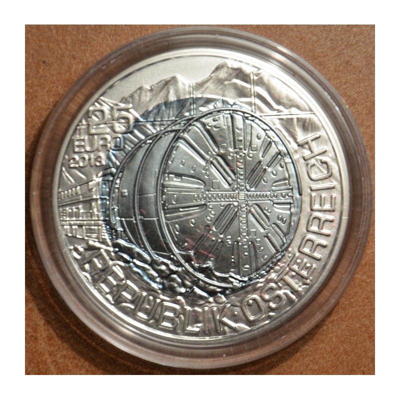 eurocoin eurocoins 25 Euro Austria 2013 - silver niobium coin Tunne...