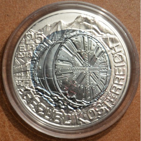 euroerme érme 25 Euro Ausztria 2013 - ezüst nióbium érme Tunnelbau ...