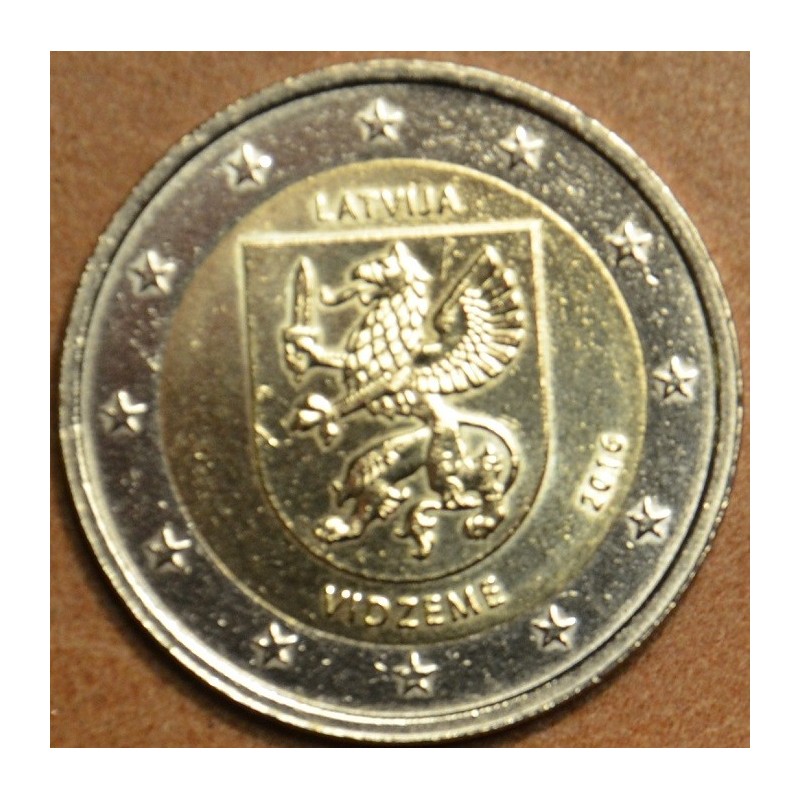 euroerme érme 2 Euro Lettország 2016 - A Vidzeme régió (UNC)