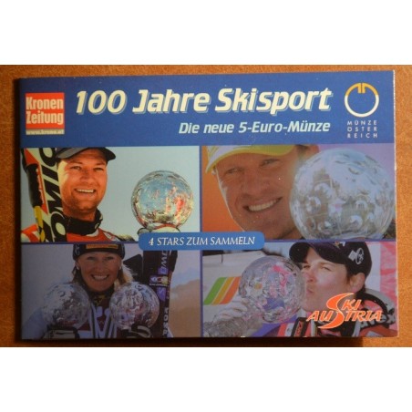 eurocoin eurocoins 5 Euro Austria 2005 - 100 Years of Skiing (BU)