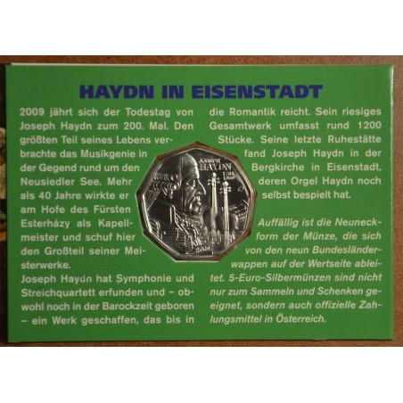 Euromince mince 5 Euro Rakúsko 2009 Joseph Haydn (UNC)