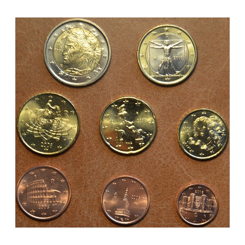 Euromince mince Sada 8 talianskych mincí 2008 (UNC)