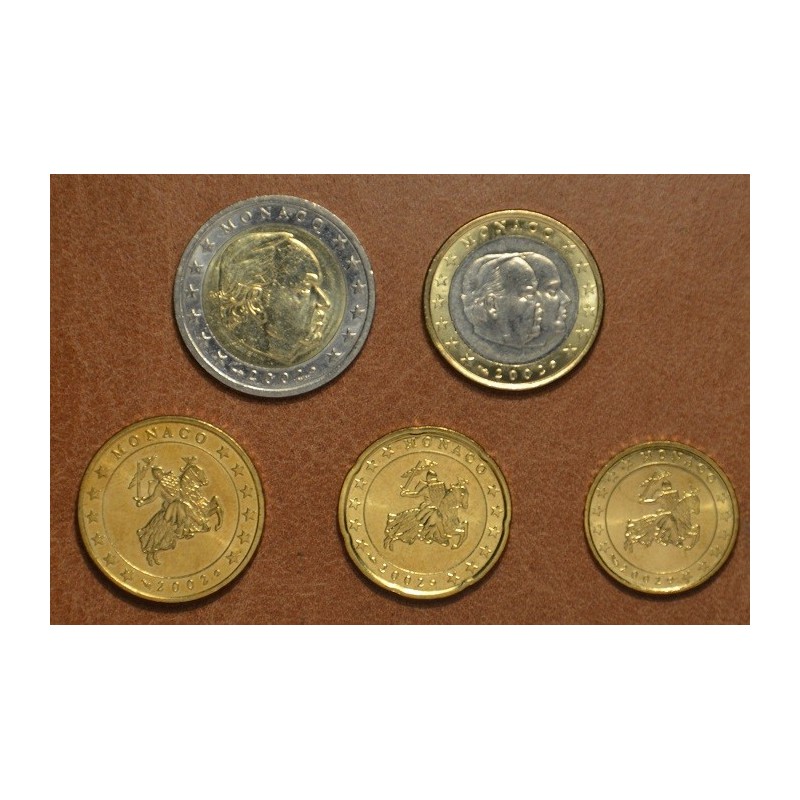 eurocoin eurocoins Set of 5 eurocoins Monaco 2002 (UNC)