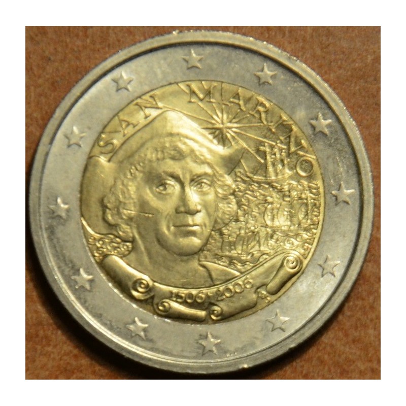 euroerme érme 2 Euro San Marino 2006 - Kolumbusz Kristóf halálának ...